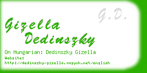 gizella dedinszky business card